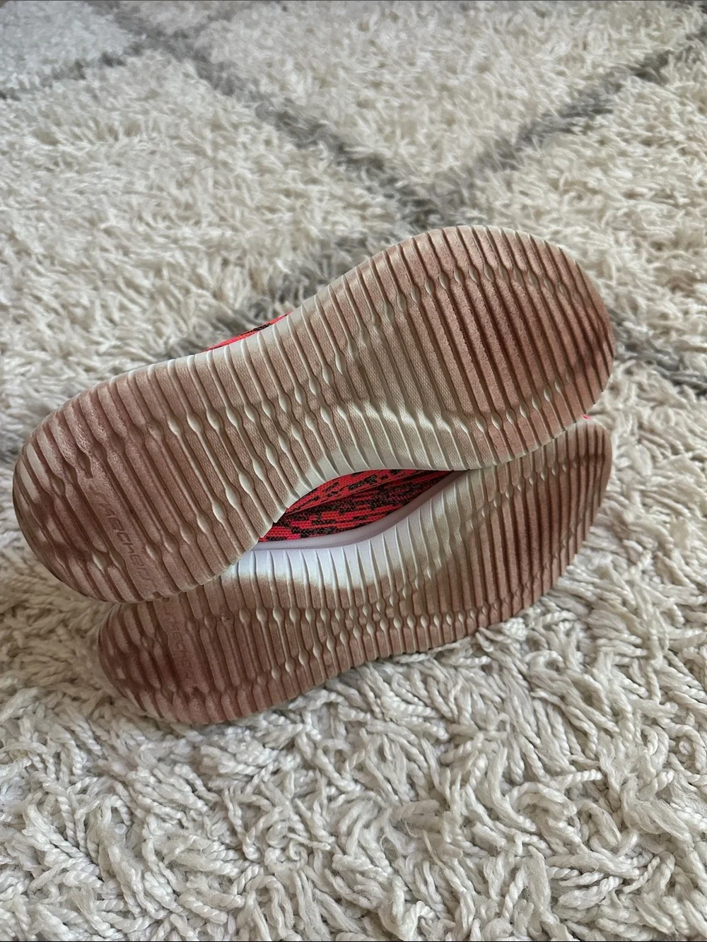 Skechers Slip On Pink Black Shoe